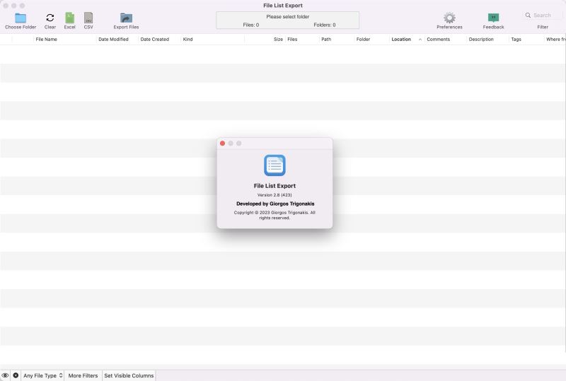 File List Export下载 导出文件列表软件 File List Export for Mac v2.8.0 直装破解版