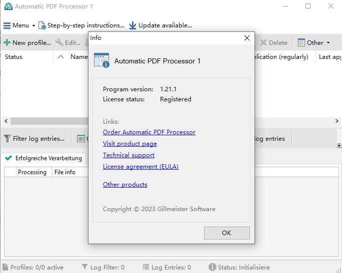 instaling Automatic PDF Processor 1.28