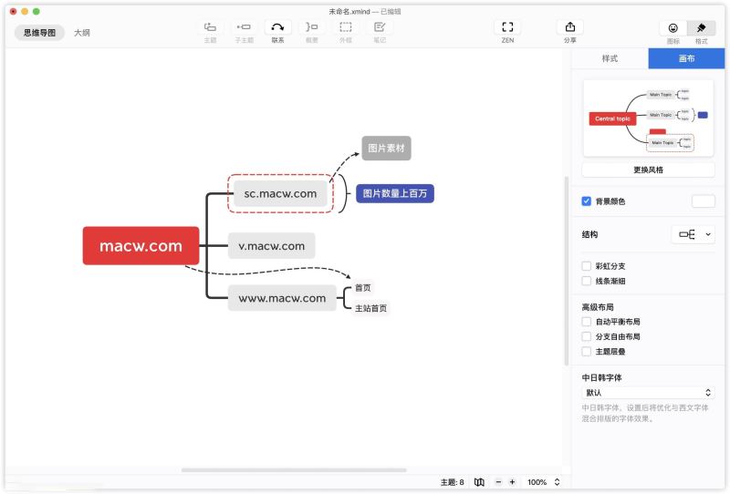 Xmind下载 Xmind Pro苹果电脑版思维导图软件 for Mac v22.11.3656 直装破解版