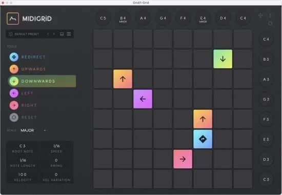 Win+Mac ADSR Sounds MIDIGRiD v1.0.0-MOCHA生成式MIDI音序器