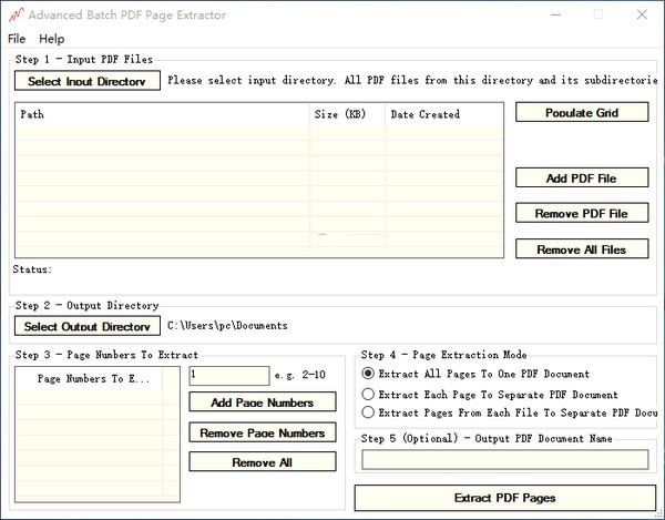 AdvancedBatchPDFPageExtractor下载 Advanced Batch PDF Page Extractor(PDF页面批量提取软件) v1.10 免费安装版