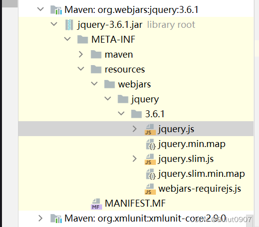 jquery的jar包的目录结构