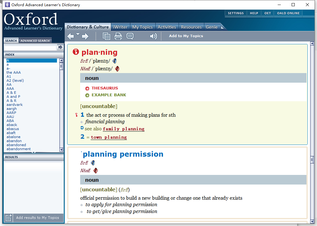 牛津高级学习词典(Oxford Advanced Learner's Dictionary) v1.1.2.19 Win电脑版