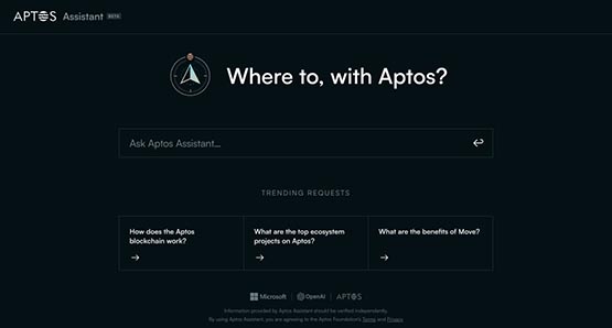 Aptos Labs推出聊天机器人Aptos Assistant！协助开发者步入Web3