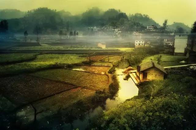 油画照片，PS把田园风景照片转成唯美效果的油画照片