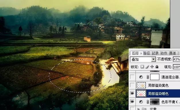 油画照片，PS把田园风景照片转成唯美效果的油画照片