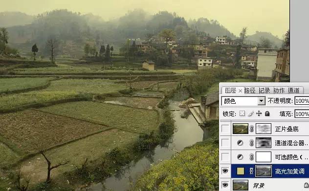 油画照片，PS把田园风景照片转成唯美效果的油画照片