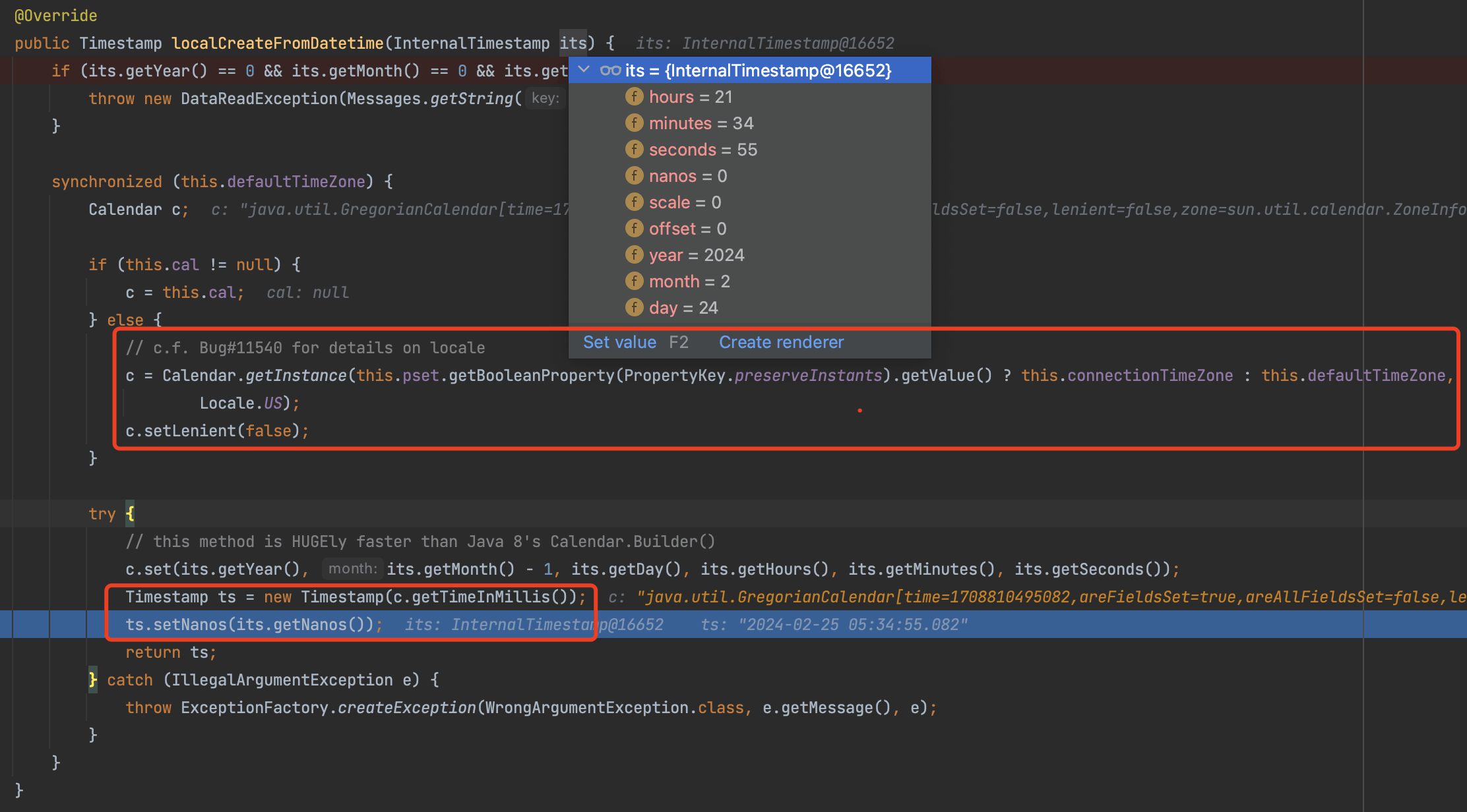 com.mysql.cj.result.SqlTimestampValueFactory.localCreateFromDatetime