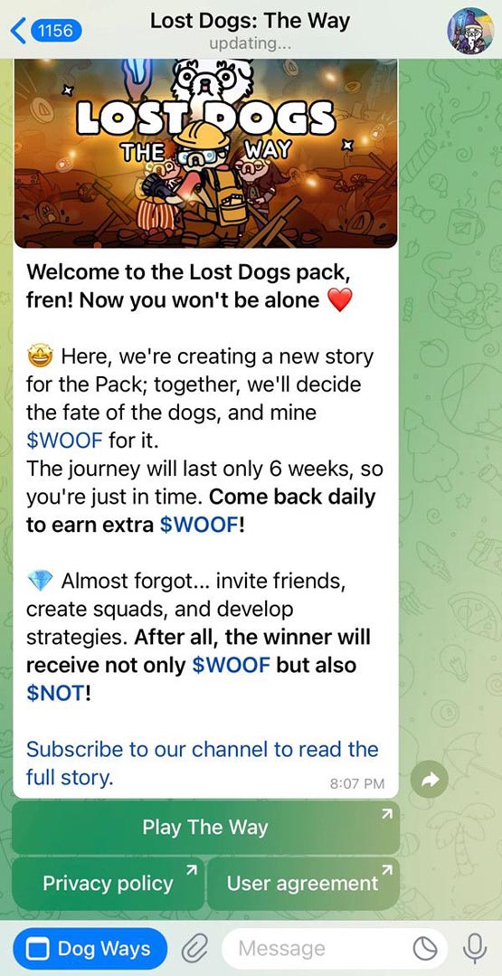 Notcoin合作Lost Dogs上线同名新游戏！玩法教学、领取NOT和WOOF全攻略