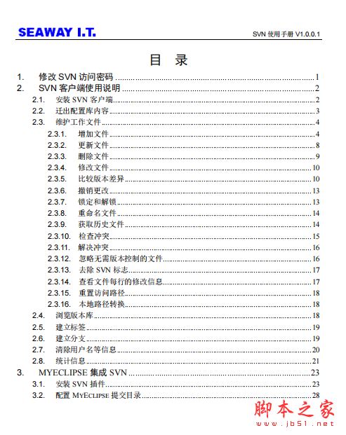SVN使用手册大全 PDF版