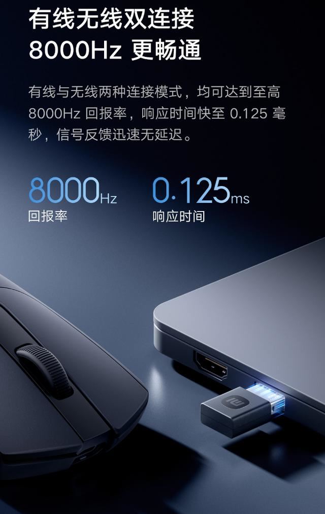 8000Hz回报率 26000 DPI: 279元 小米鼠标X1发布插图8