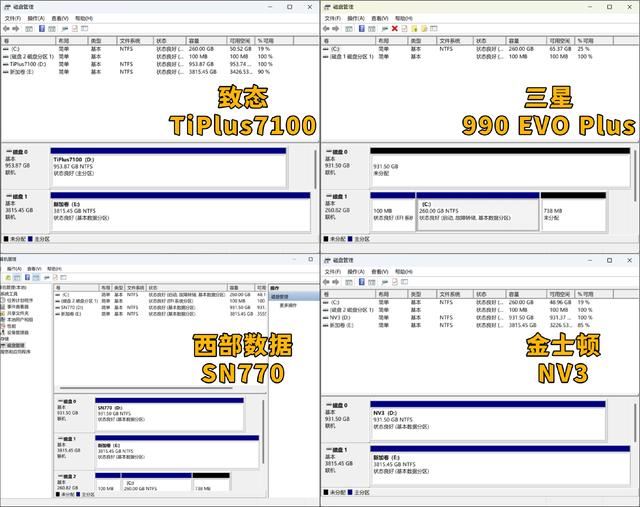 4款热门无缓固态硬盘推荐 致态/三星/西部数据/金士顿ssd对比测评