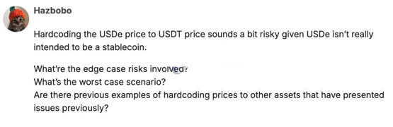 Aave提议将Ethena的稳定币USDe挂钩USDT！社群质疑完全没深入探讨