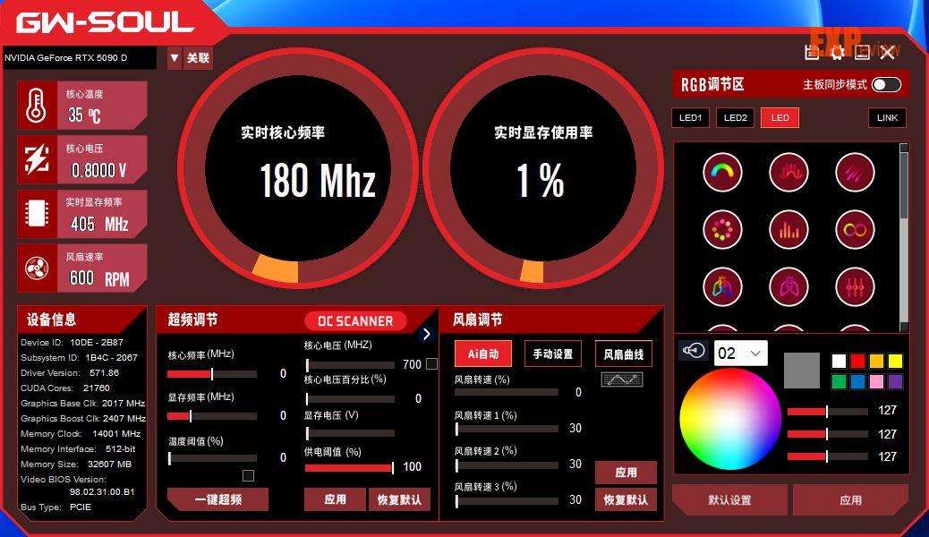 性能更强 功耗更高! GeForce RTX 5090 D显卡天梯榜首测