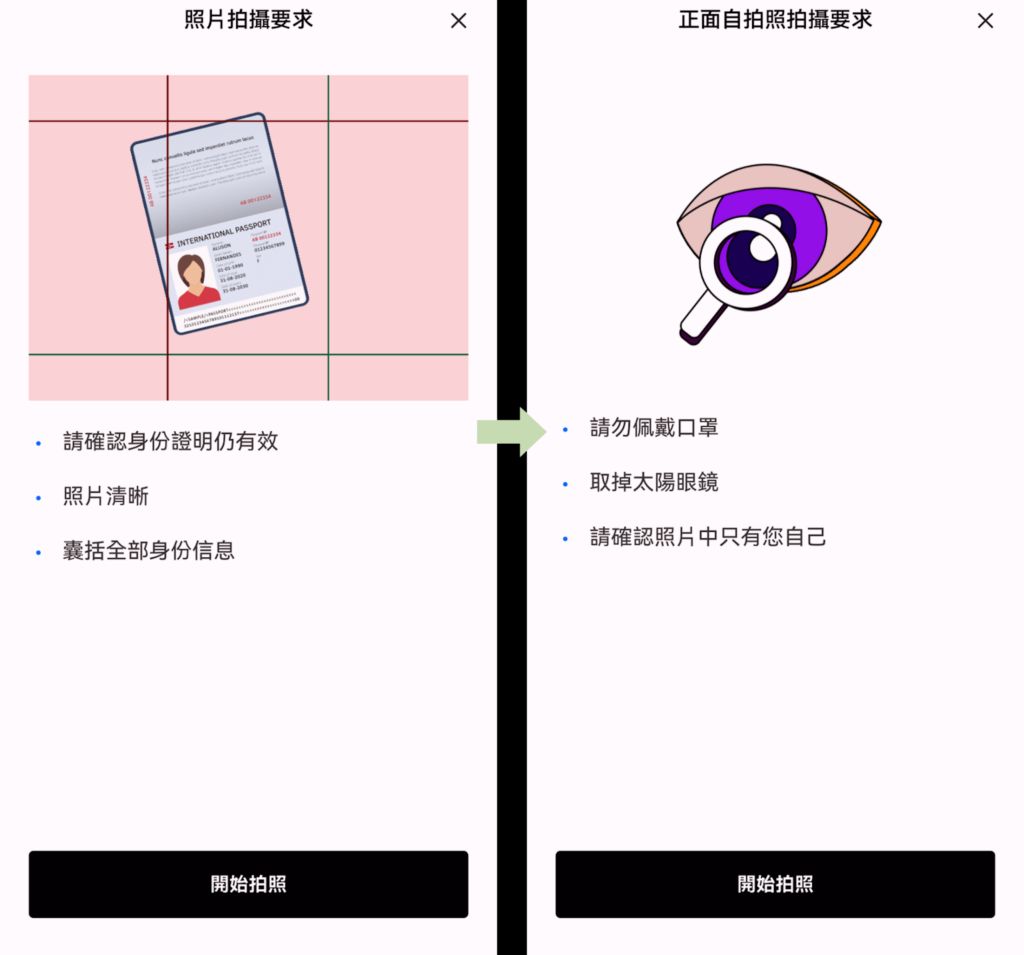 OKX 实名认证KYC 拍摄身分证