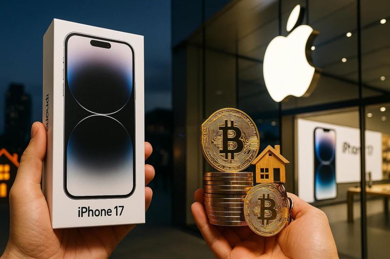 历年苹果手机与比特币等值图