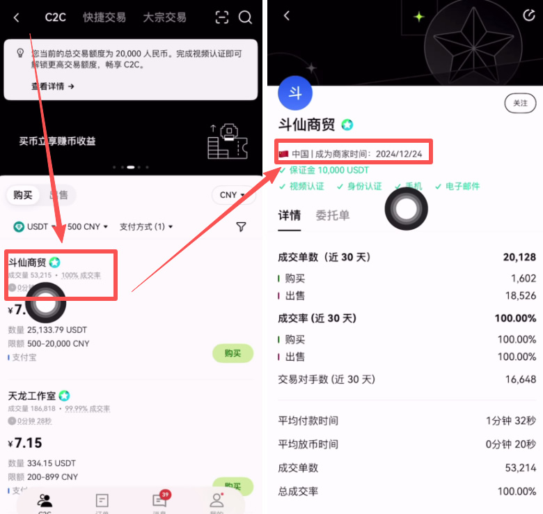 欧易交易所注册以及购买USDT操作流程