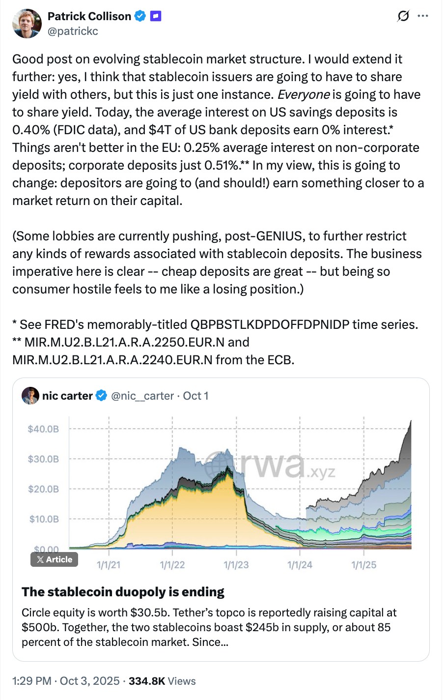 Stripe CEO：稳定币重构金融