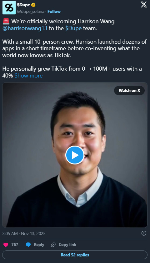 Dupe 的创始人与内核团队成员