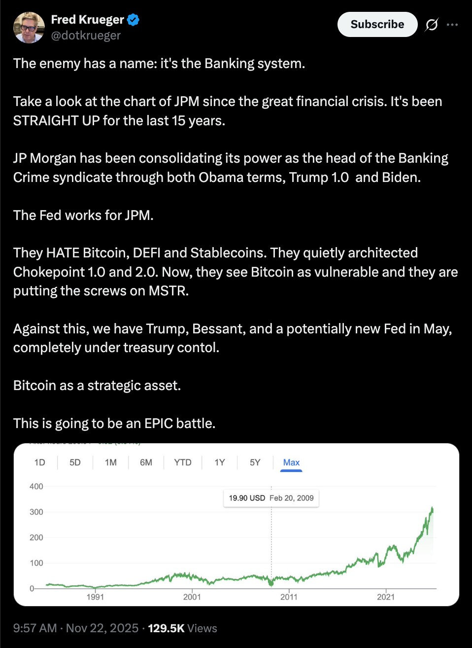 比特币社区呼吁抵制摩根大通