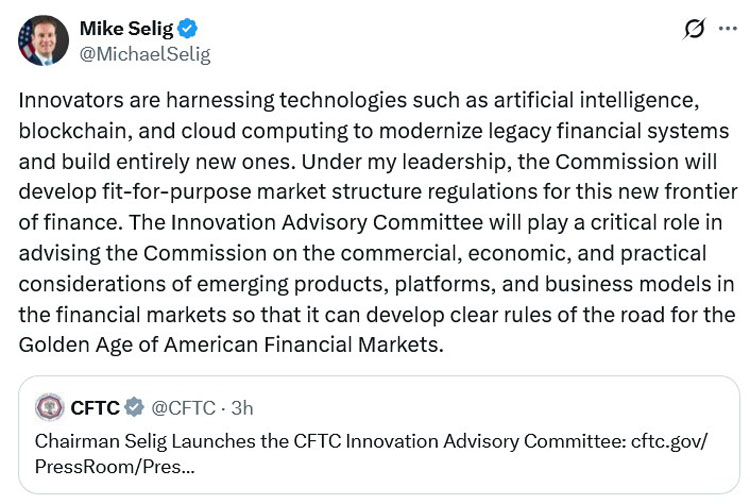 CFTC盯加密货币与AI