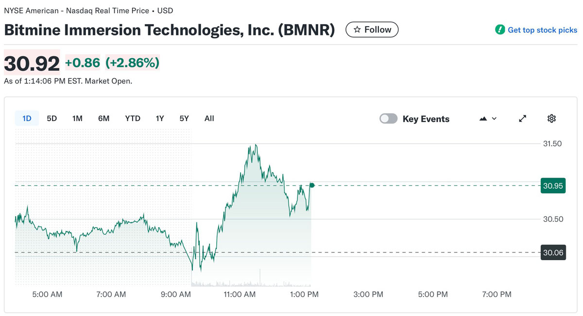 Bitmine持417万ETH，董事长扩加密战略