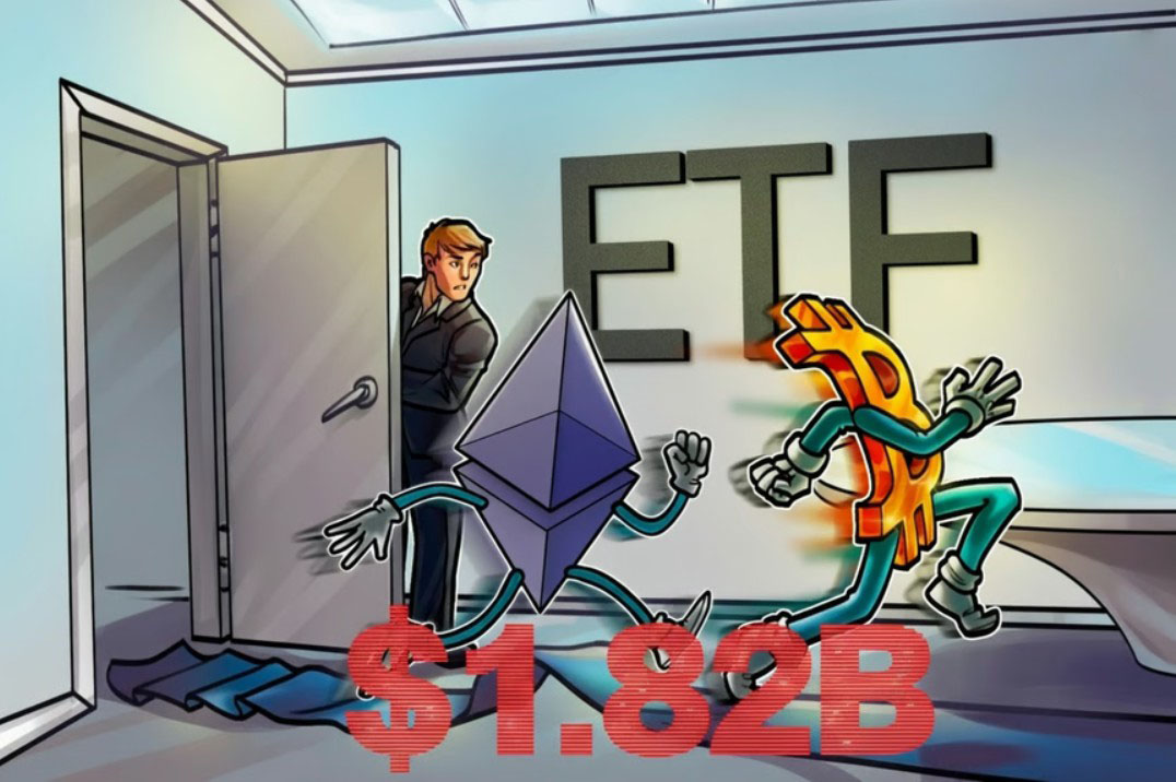 金属市场上涨之际，现货比特币和以太坊ETF资金流出18.2亿美元