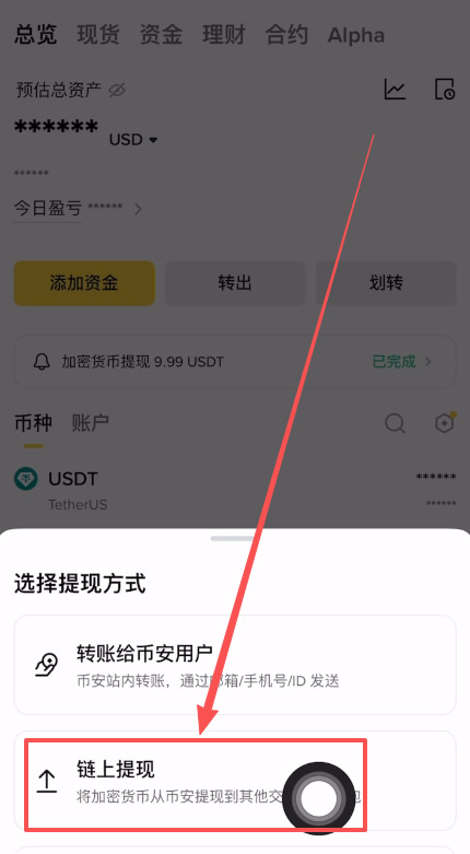 币安Binance提现（出金）操作步骤_图2