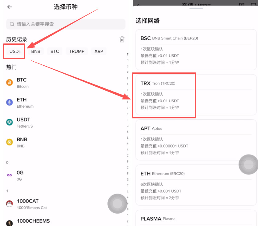 币安(Binance)链上充值操作步骤_图4