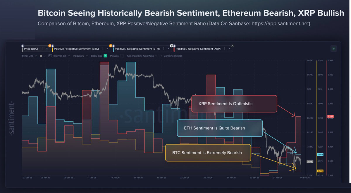 XRP看涨，BTC、ETH转弱