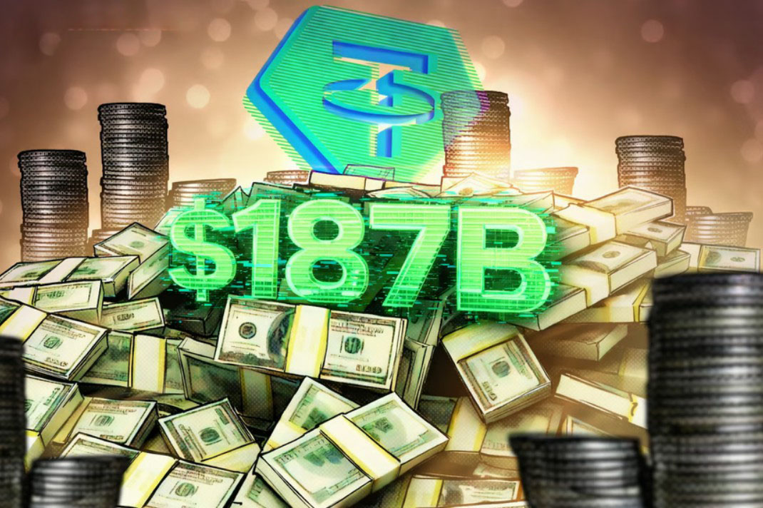 尽管加密市场低迷，泰达币（Tether）USDt第四季度市值创纪录，达到1870亿美元