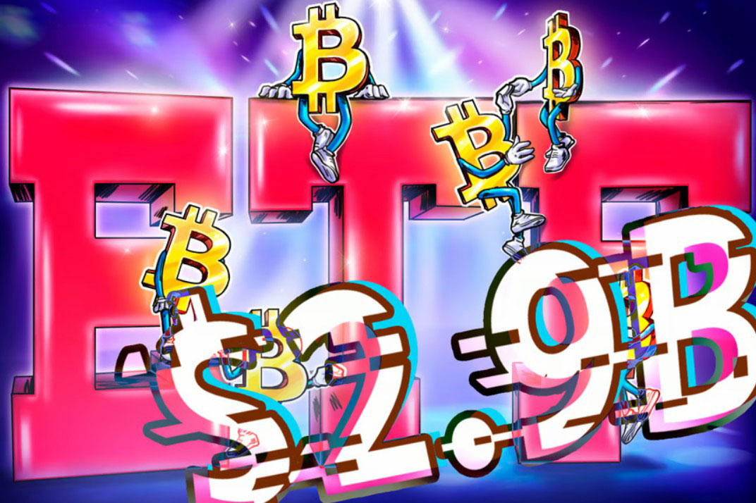 比特币现货ETF资金流出总额达29亿美元，BTC价格跌至2026年新低