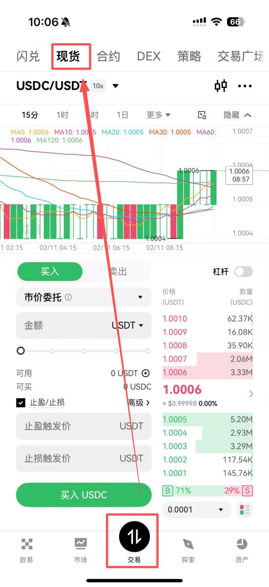 USDT兑换比特币操作流程_图3