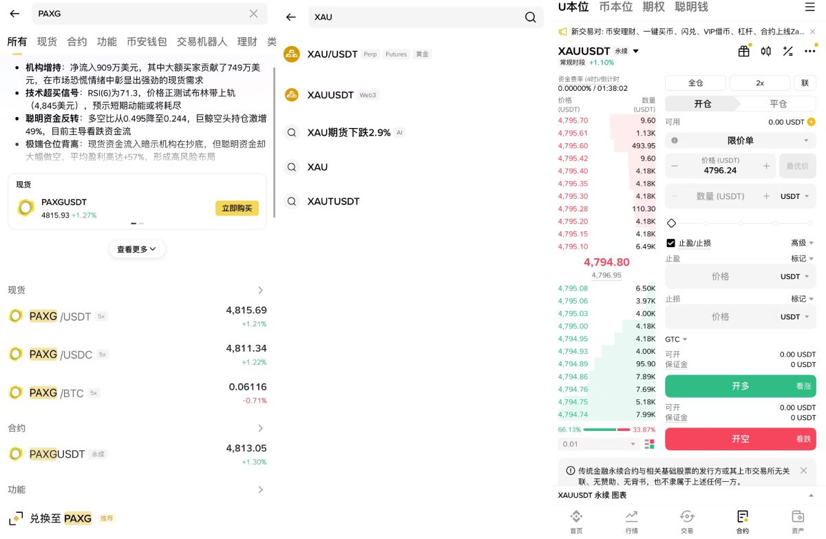 币安买黄金教学