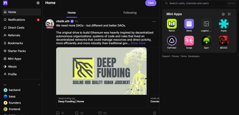 Farcaster：Web3 Twitter