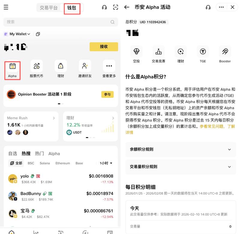 币安ALpha积分介绍