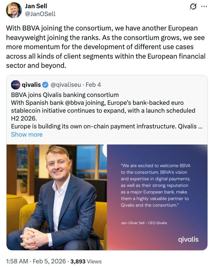 欧银2026推稳币，寻交所合作