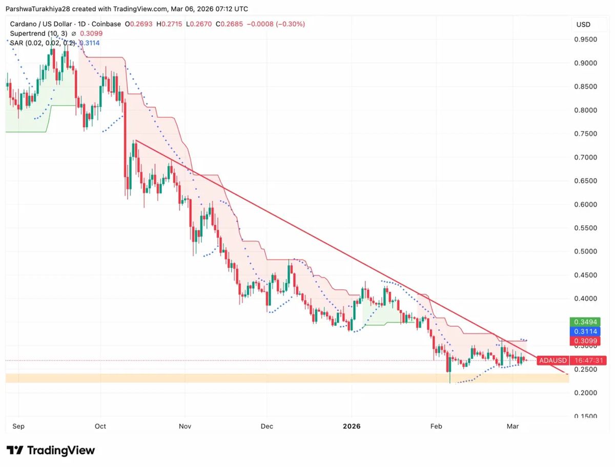 艾达币价格预测：随着ADA进入瑞士零售支付市场，多头测试通道阻力位 2026.3.6_图2