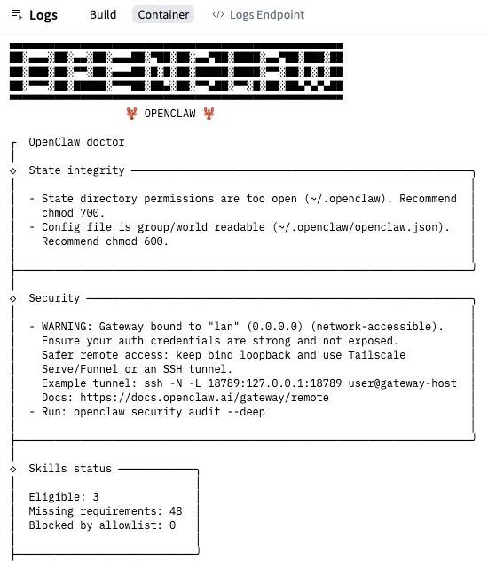OPENCLAW启动成功