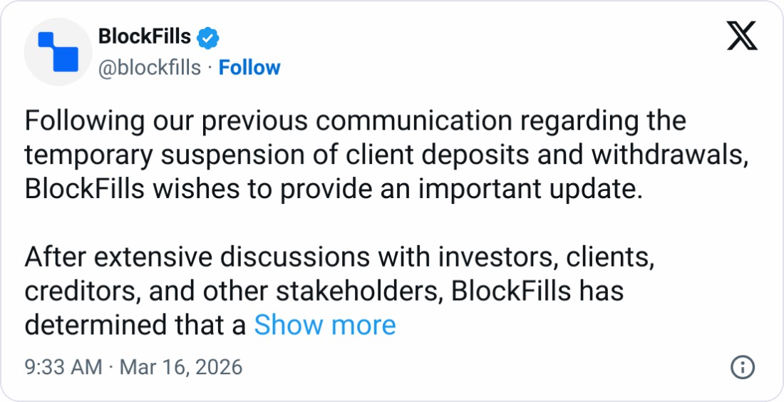 加密BlockFills美国折戟