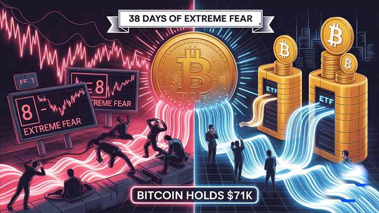 比特币价格维持在 7.5 万美元：加密货币市场陷入极度恐慌