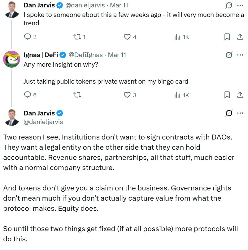 DAOs为机构支持或调去中心化