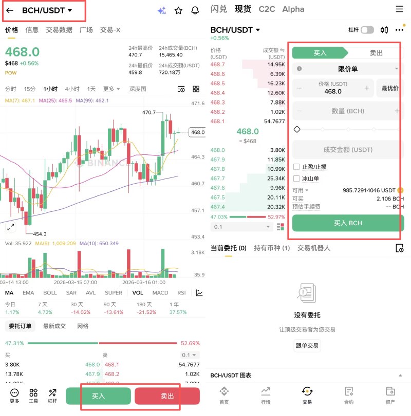 比特币现金(BCH)币购买教学