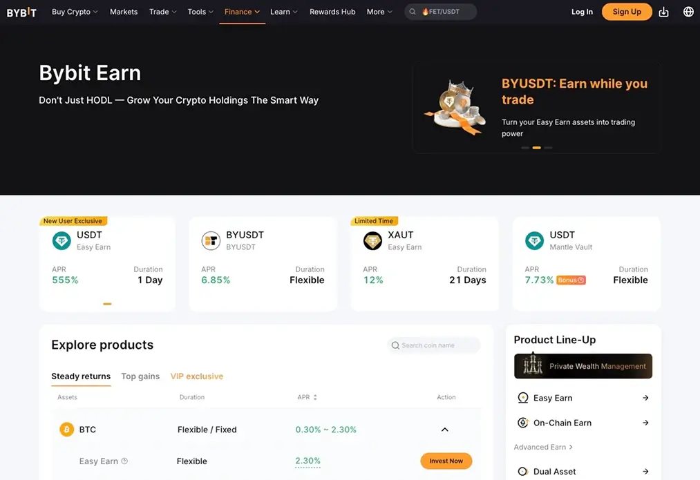 Bybit交易所对产品