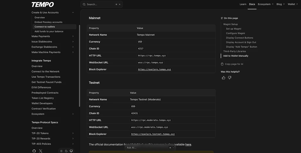 TempoMainnet 详细信息