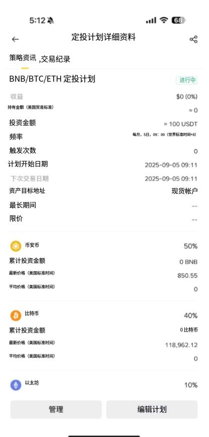 在币安定投设定定期定额、DCA 策略_图4