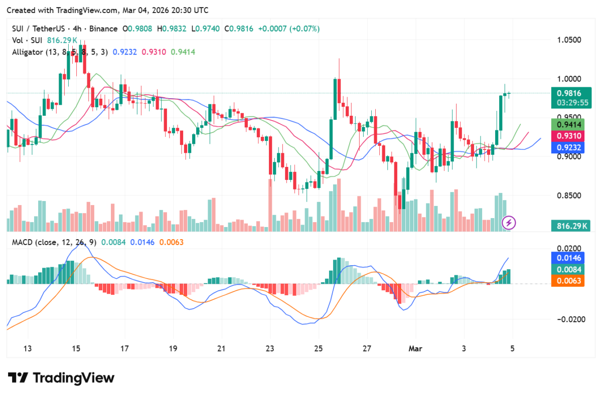 SUI 4小时图表分析