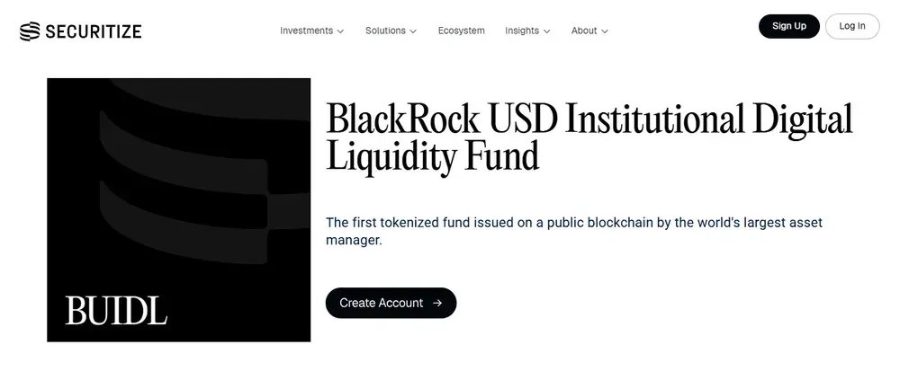 贝莱德BUIDL RWA基金