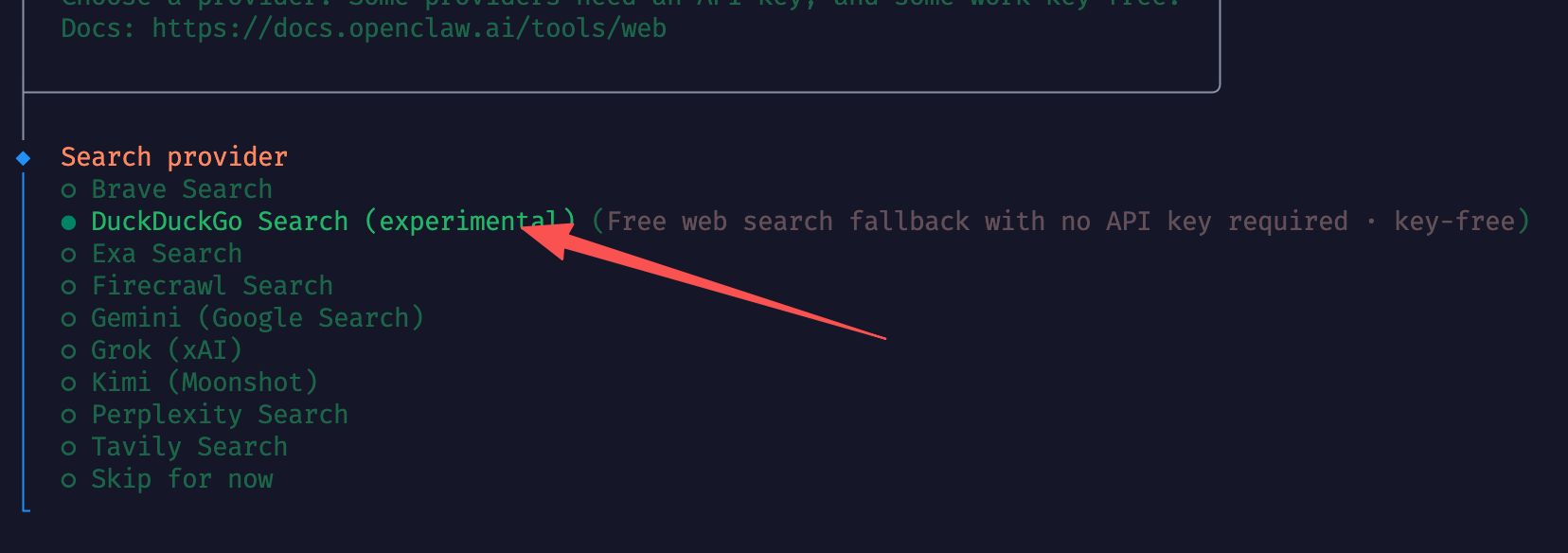 步骤 3：配置搜索提供方（可选）