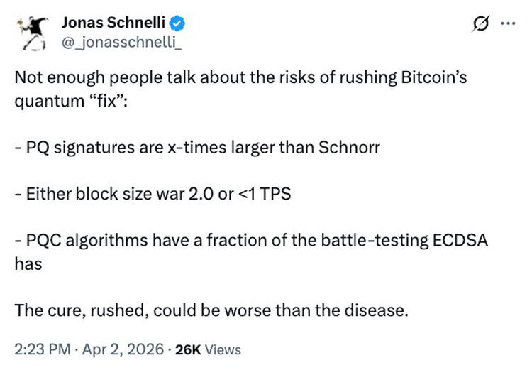 萨姆森·莫：比特币莫急量子修正